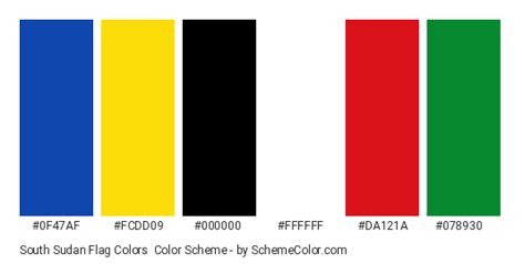 South Sudan Flag Colors » Country Flags » SchemeColor.com