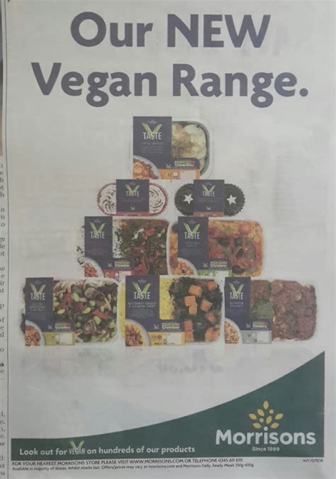 Advert for Morrison's new vegan range! Second tier looks like cupcakes ...