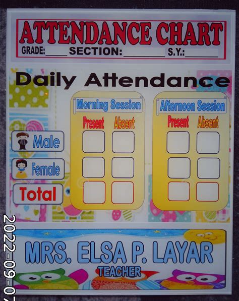 attendance chart (accrylic poly glass 14"x11") | Lazada PH