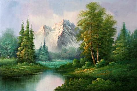 Mountain Scenery Painting at PaintingValley.com | Explore collection of ...