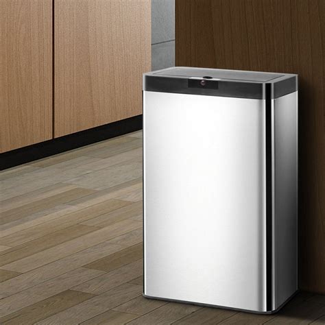 Stainless Steel Sensor Bin Rubbish Trash Bins Motion Automatic Touch Free 60L - MyDeal