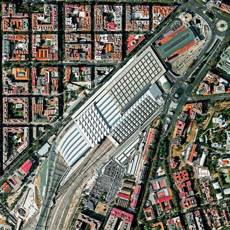 Aerial view of Madrid Atocha Railway Station the largest in Spain [30003000] | Railway station ...