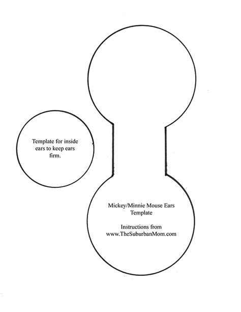 PHYSICAL Templates- Mouse Ear Templates- Included With Directions ...