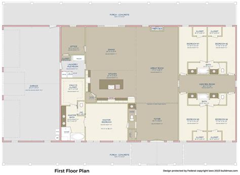 The Best 5 Bedroom Barndominium Floor Plans