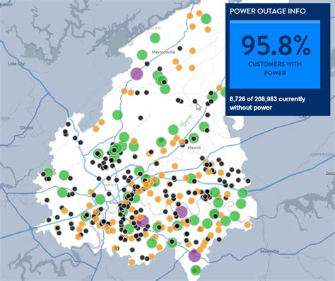 Kub Power Outage Map Knoxville Tn - Lake George Florida Map