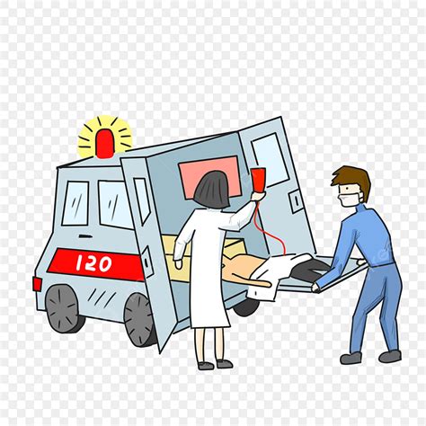 Ambulance Cartoon Clipart Vector, Ambulance Ambulance Line Draft Cartoon Cartoon Ambulance ...