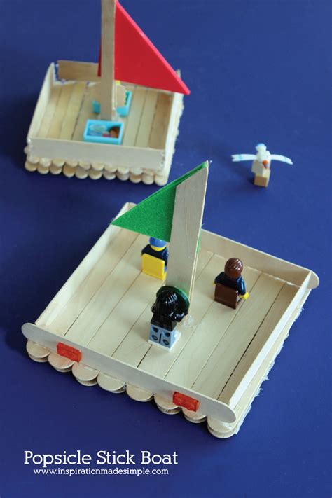 Popsicle Stick Boat Kids Craft - Inspiration Made Simple