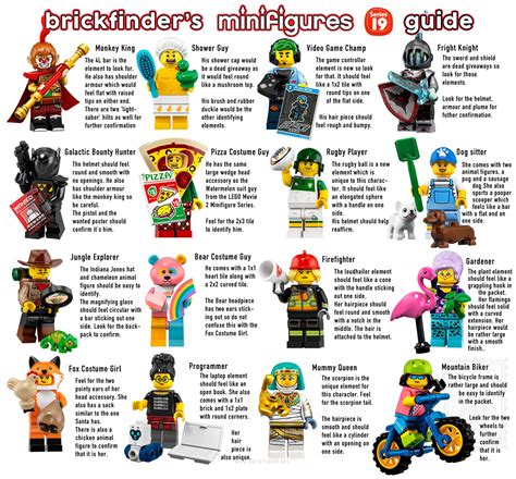 lego-cmf-19-minifigure-feel-guid | Mini figures, Lego minifigures, Lego custom minifigures