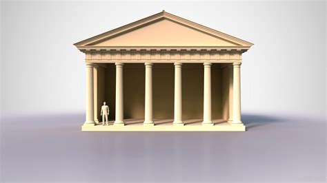 doric temple 3d model