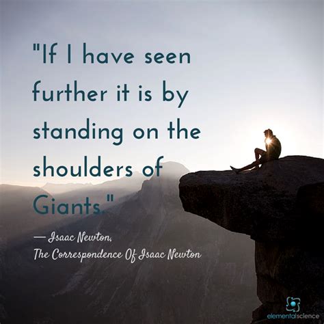 “If I have seen further it is by standing on the shoulders of Giants ...