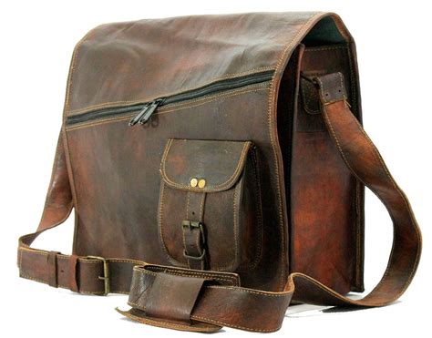 Brown Leather Messenger Bags For Men | IUCN Water