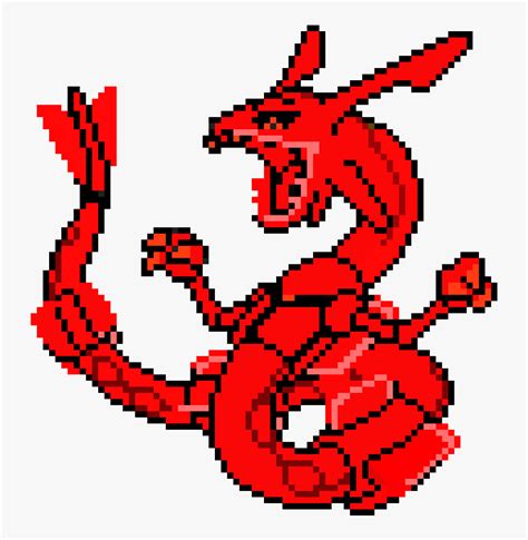 Rayquaza Pixel Art Grid