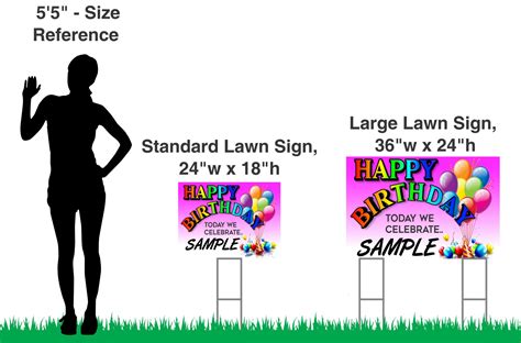 Rainbow Birthday Lawn Sign Style 2 – MI Custom Signs