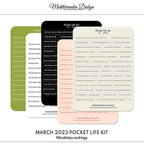 March 2023 Printable traveler's notebook kit by Mediterranka Design ...