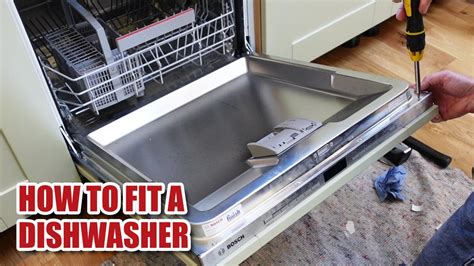 How to install a Bosch integrated DISHWASHER - YouTube