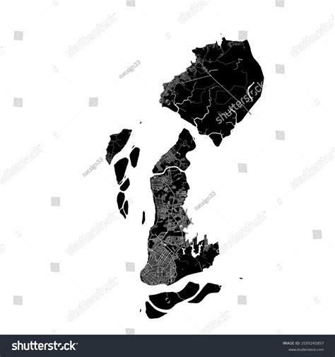 Belem Brazil High Resolution Vector Map Stock Vector (Royalty Free ...