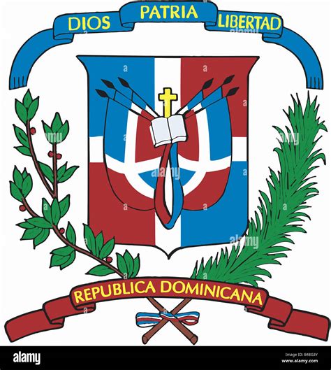 heraldry, emblem, Dominican Republic, national coat of arms, introduced: 1913, Additional-Rights ...