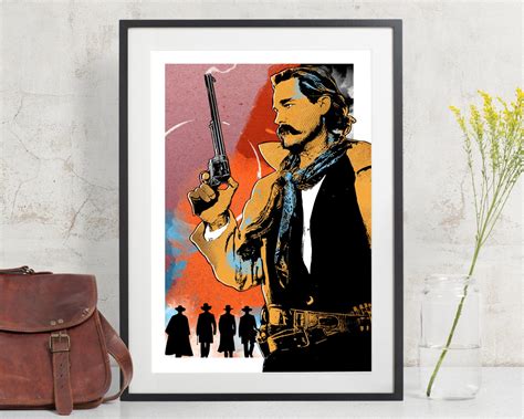 Tombstone Kurt Russell Movie Poster, Fan Art Illustration, Art Print ...