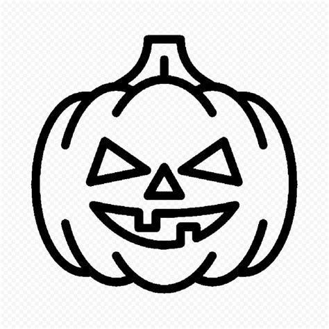 PNG Outline Black Jack O Lantern Pumpkin Silhouette | Citypng