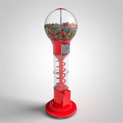 3d retro gumball machine