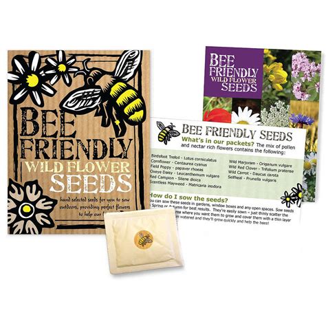 bee friendly wild flower seeds by bee friendly seeds | notonthehighstreet.com