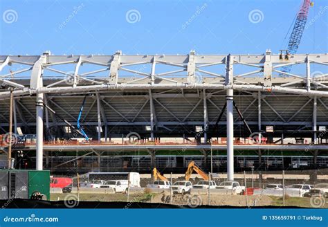 LA Rams Stadium Construction Site Editorial Photo - Image of team ...