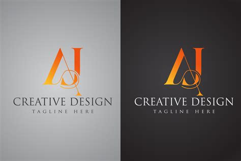 AJ Logo Design Vector Illustration Graphic by deepak creative ...