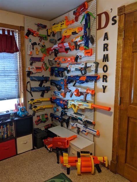 Pin on Nerf Gun Storage Wall