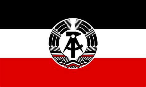 Flag of East German with a Red-White-Black color scheme- found on ...