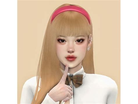 Simple satin headband by euno sims cc - The Sims 4 in 2024 | Sims 4 ...