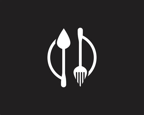 Fork and spoon logo restaurant vector 599604 Vector Art at Vecteezy