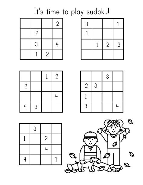 Soduko for Kids Fun | Sudoku printable, Sudoku, Printables kids