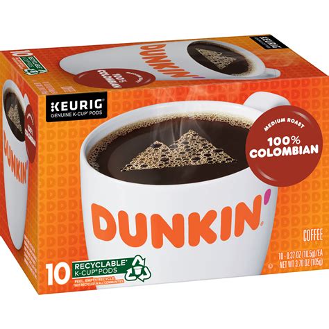 Dunkin' Donuts® 100% Colombian K-Cup® Pods, 10 count - SmartLabel™