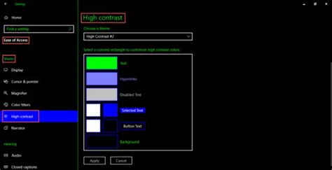 How to use Ease Of Access settings in Windows 10