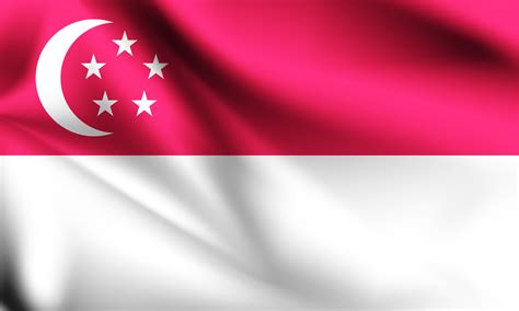 Singapore 3d flag 1228864 Vector Art at Vecteezy