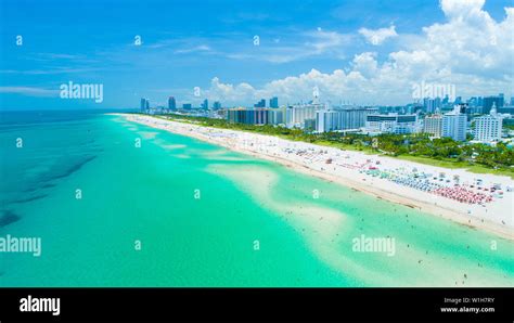 Aerial view of Miami Beach. Florida. USA Stock Photo - Alamy