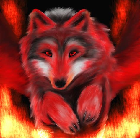 Fire Wolf by ToryFlores on DeviantArt