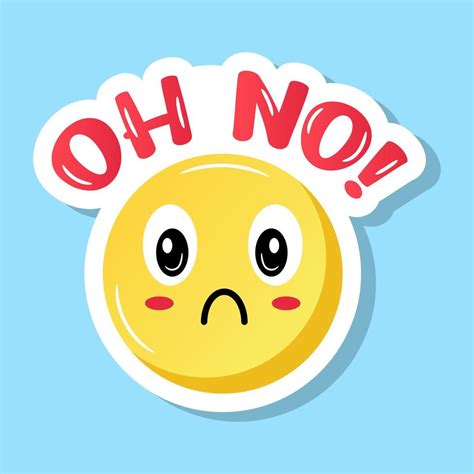 A sorry and disappointed emoji with oh no face 6610542 Vector Art at Vecteezy