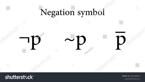 Difference Negation Symbol Logic Mathematics Resources Stock Vector (Royalty Free) 2311558217 ...