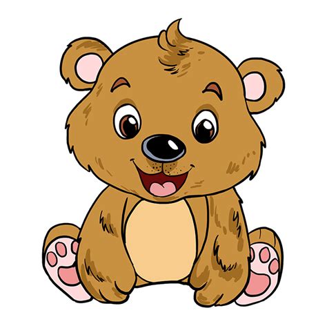 How to Draw a Baby Bear - Really Easy Drawing Tutorial