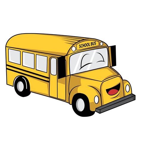 School Bus Cartoon Illustration 14486549 Vector Art at Vecteezy