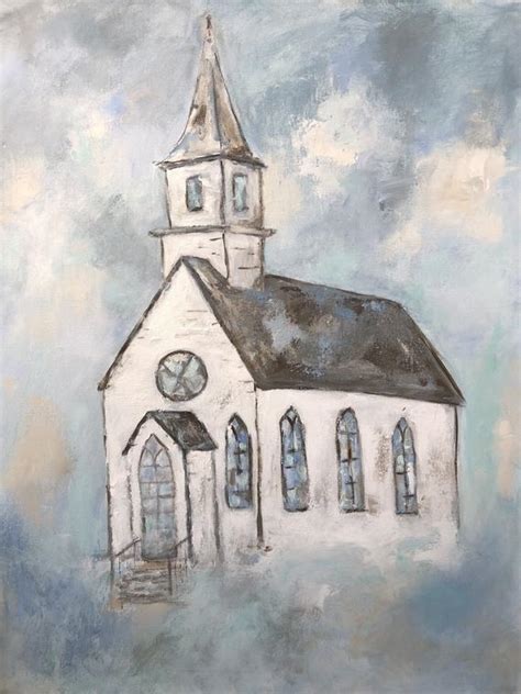 Country Church/original painting on canvas in 2020 | Canvas art ...