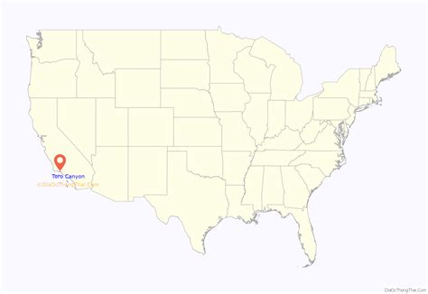 Map of Toro Canyon CDP - Thong Thai Real