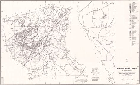 1980 Road Map of Cumberland County, North Carolina