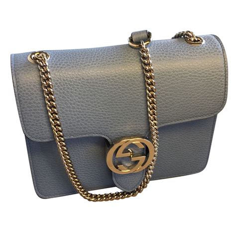 Gucci BAG Clutch bags Leather Blue ref.63688 - Joli Closet