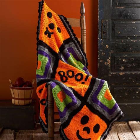 12 Free Crochet Halloween Blanket, Throw & Afghan Patterns - Crafting ...