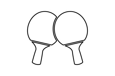 ping pong racket icon. Two crossed ping pong rackets. Table tennis ...