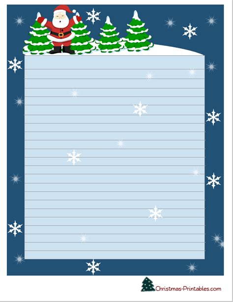 Free Printable Christmas Stationery, Writing Paper, Letter Pad