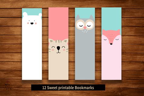 Printable Bookmarks Template Animals Bookmarks Printable ...