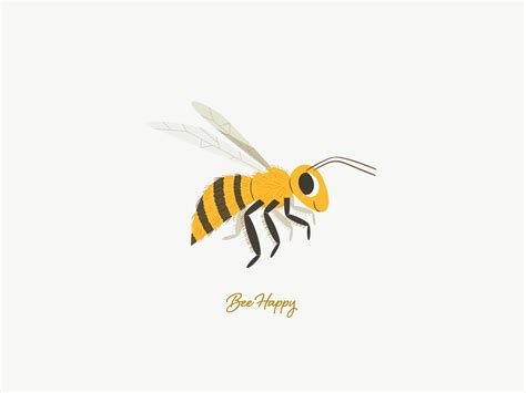 bee happy! by Federico Bonifacini on Dribbble